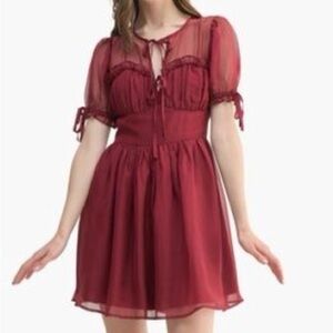 All in Favor Burgundy Mini Dress